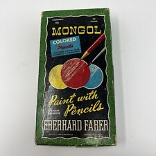 Eberhard Faber  1950s vintage Mongol Paint with Pencils Colored Pencils  23 Set picture