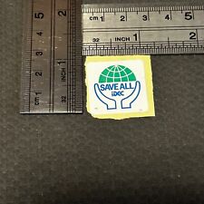 Vintage iDEC Sticker Save All White Green Blue 1 in x 1 in picture