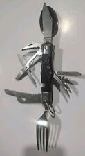 Vintage Japanese Swiss Army Knife/Hobo Knife with 11 Tools & Leather Sheath picture
