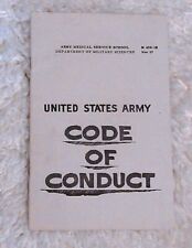 Vintage 1957 Illustrated United State Army Code of Conduct Brochure picture