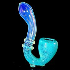 5” AQUA BLUE Sherlock Tobacco Smoking Pipe Fumed THICK Pipe Collectible picture