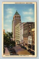 Merchants National Bank, St. Joseph Street, Mobile AL Vintage Postcard picture