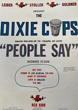 Vintage 1964 DIXIE CUPS People Say Red Bird Records Original Music Print Ad picture