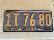 Set 2 1933 CALIFORNIA LICENSE Matched Plate Set picture