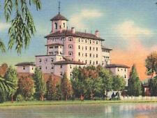 Vintage Vista Broadmoor Hotel From Lake Pikes Peak Region CO Linen P2 picture