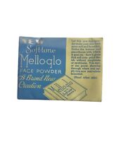 NOS Vintage Mello-Glo Face Powder Natural Color Vintage Advertising 3 X 3 Inch picture