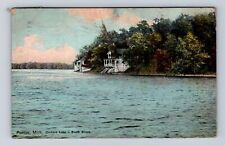 Pontiac MI-Michigan, South Shore Orchard Lake, Antique Vintage c1908 Postcard picture