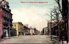 Postcard Market Street Looking in East Logansport, Indiana picture
