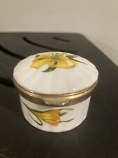 Aynsley Little Switzerland Trinket Box, Pill Box, Made In England, Flower Floral picture
