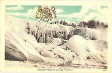 Beautiful & Sculpted-like, American Falls Of Niagara In Winter, Canada Postcard picture