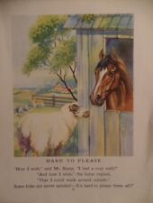 Vintage Farm Animal Print Horse Sheep Collie 1939 Book Illustration V Becker  picture