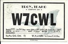 QSL 1934 Troy   Idaho   radio card    picture