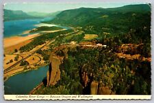 Postcard Columbia River Gorge Between Oregon & Washington States     F 15 picture