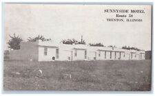 Trenton Illinois IL Postcard Sunnyside Motel Exterior View c1940 Vintage Antique picture