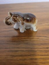 Vintage 1960's Small Elephant porcelain Figurine made in  Japan. 2-1/2