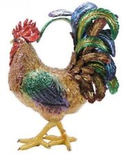 NEW Rucinni Rooster Chicken Trinket Box Crystals picture