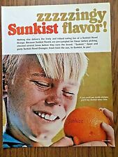 1965 Sunkist Oranges Ad ZZZZZingy Sunkist Flavor picture