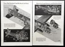 WWII British RAF Bombers Wellington 1941 cut-away pictorial Hampden Whitley picture