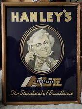 Vintage Rare Hanley's Peerless Ale ROG Beer Sign The Standard Of Excellence  picture