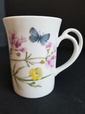 CCCC Bruce Hart Floral Coffee Tea Cup Mug Blue Butterfly Pink Bow And Flowers... picture
