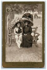 1922 Woman At The Park Widow Hat Titusville Pennsylvania PA Vintage Postcard picture
