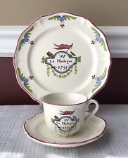 Vintage 3-piece Saint-Amand A Caira Porcelain Tea Cup, Saucer & Plate, France picture