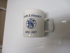 VINTAGE 1977 SMITH & WESSON FIREARMS WHITE CERAMIC COFFEE MUG NEW picture