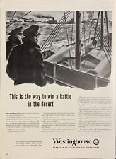 Vintage 1943 Westinghouse This Is A War Of Supply First Print Ad Advertisement picture