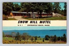 Lincolnville Beach ME-Maine, Snow Hill Motel, Advertising Vintage Postcard picture