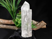 Big VERY Translucent Polished LEMURIAN Quartz Crystal TWIN Brazil 456gr picture