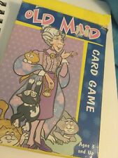 vintage estate old maid with cat large old maid card game picture
