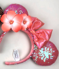 Disney Aulani Hawaii Minnie Ears Plumeria Headband Detail with Flower Kids Gift picture