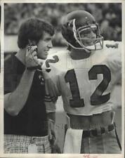1974 Press Photo Vanderbilt Head Football Coach Steve Sloan With Quarterback picture