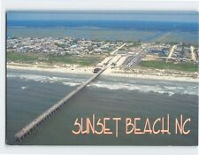 Postcard Aerial View Sunset Beach North Carolina USA picture