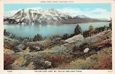 Lake Tahoe CA Emerald Bay Truckee Tioga Pass Fallen Leaf Mt Tallac Postcard C62 picture