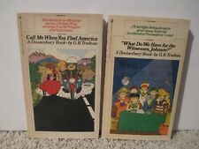 1973 & 1975 Vintage Set of 2 Doonesbury Comic Books by G.B. Trudeau - see ad for picture