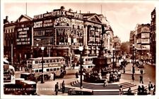 Rare Vintage RPPC Piccadilly Circus, London Black & White picture