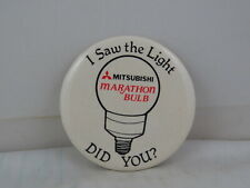 Vintage Advertising Pin - Mistubishi Marathon Bulb - Celluloid Pin  picture