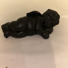Sleeping Baby Angel Figurine -  Hand Carved Crafted from Coal West Virginia picture