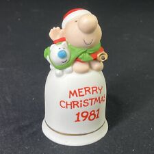 Vntg Tom Wilson Ziggy Merry Christmas 1981 Porcelain Bell Decor Limited Ed picture
