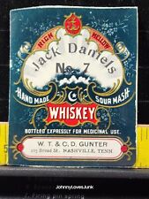 Jack Daniels Whiskey Medicinal Use Only Prohibition Era Reproduction Label  picture