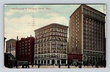 Detroit MI-Michigan, Corner Griswold & Michigan, Vintage c1911 Postcard picture