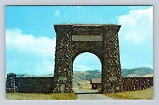 Yellowstone National Park, North Entrance, Antique, Vintage Souvenir Postcard picture