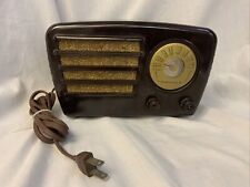 Crosley Miniature Brown Plastic Tube Radio Model 58Tk TESTED picture
