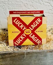 Vintage Lucky Lager Beer 6-pack Carrier- Great Condition picture