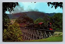 Tweetsie Railroad Train Crossing Trestle Blowing Rock NC Postcard B21 picture