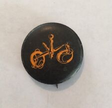 Vintage FUNKY 1960's Black and Orange Pinback Button picture