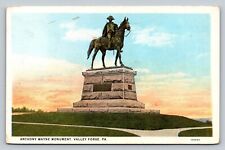 Major General Anthony Wayne Monument Valley Forge PA Vintage Unposted Postcard picture