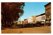 Marshalltown IA Business District Vintage Cars Rexall Drug Store Postcard picture
