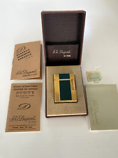 Vintage S.T. DUPONT Lighter in Green China Lacquer with Case and Papers picture